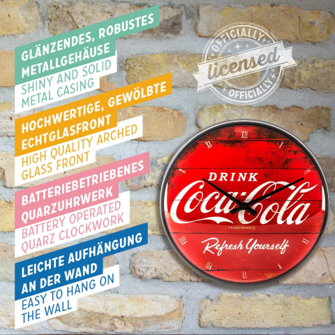 Ceas de perete Coca-Cola Logo Red Refresh Yourself - Racoreste-te [6]