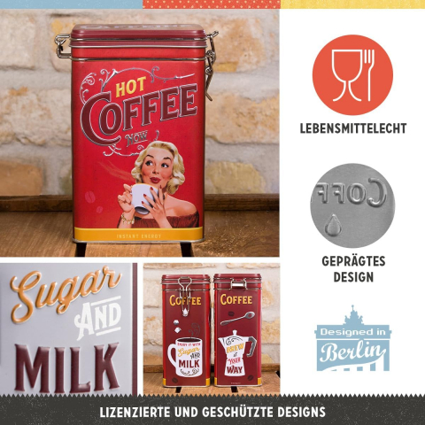 Cutie metal capac etans L Hot Coffee Now - Cafea fierbinte chiar acum [4]
