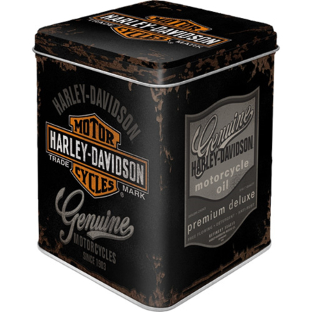CUTII DEPOZITARE - Cutie metal ceai Harley-Davidson - Logo Autentic