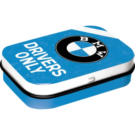 CUTII DE BUZUNAR - Cutie metalica de buzunar BMW Drivers Only Blue - Doar pentru Soferi de BMW - Albastru