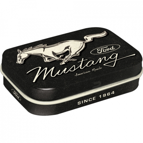CUTII DE BUZUNAR - Cutie metalica de buzunar Ford Mustang - Horse Logo Black - Sigla cu cal negru