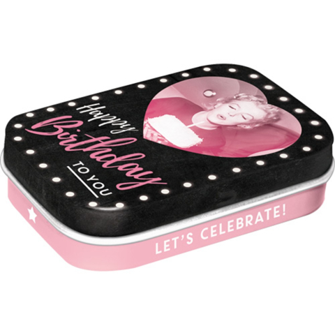 CUTII DE BUZUNAR - Cutie metalica de buzunar Marilyn - Happy Birthday