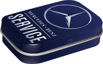 CUTII DE BUZUNAR - Cutie metalica de buzunar Mercedes Benz Service Albastru