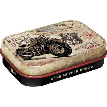 CUTII DE BUZUNAR - Cutie metalica de buzunar Route 66 Bike Map