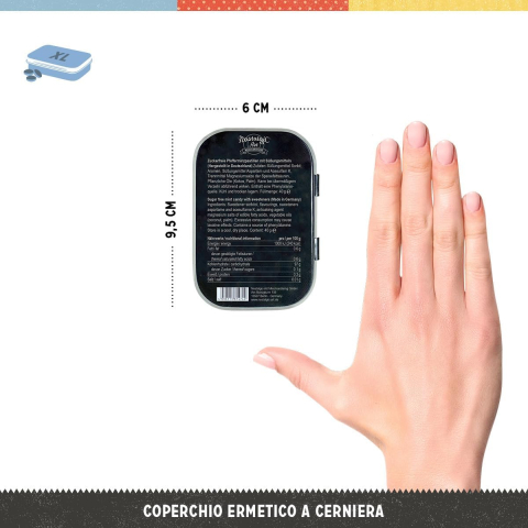 Cutie metalica de buzunar XL Mercedes-Benz Logo Negru si Argintiu [1]