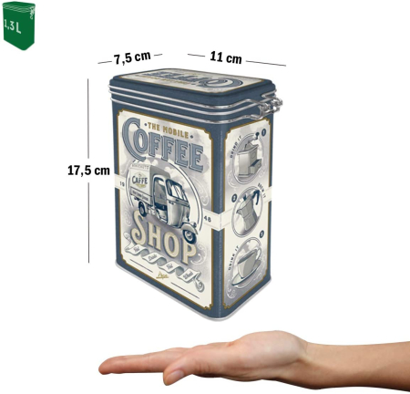 Cutie metalica etansa Ape - Coffee Shop - Cafeneaua Mobila [2]