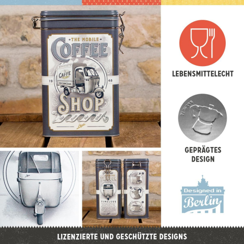 Cutie metalica etansa Ape - Coffee Shop - Cafeneaua Mobila [3]