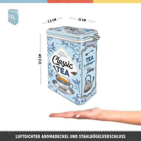 Cutie metalica etansa Classic Tea - Ceai Clasic [2]