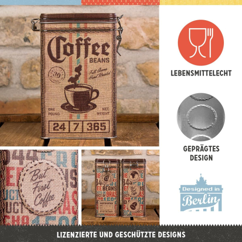 Cutie metalica etansa Coffee Sack [2]