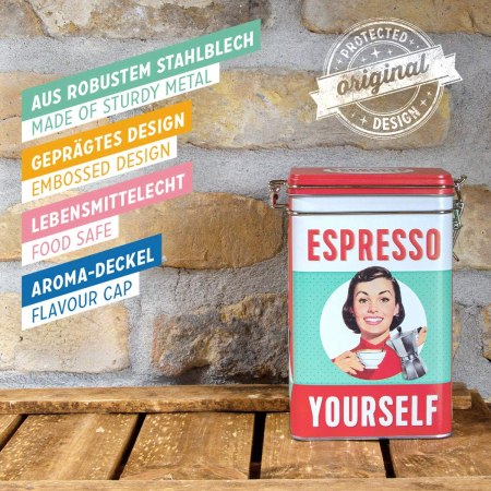 Cutie metalica etansa Espresso Yourself - Fa-ti un Esspresso [4]