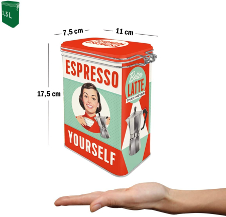 Cutie metalica etansa Espresso Yourself - Fa-ti un Esspresso [2]