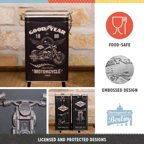 Cutie metalica etansa Goodyear Motocicleta [3]