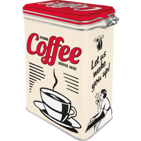 Cutie metalica etansa Strong Coffee Served Here - Cafea tare servita aici [1]