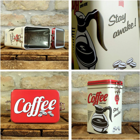 Cutie metalica etansa Strong Coffee Served Here - Cafea tare servita aici [3]