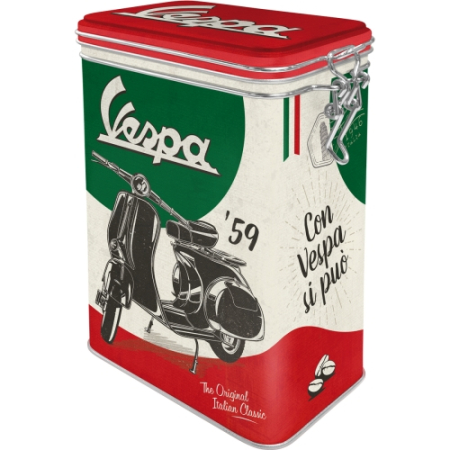 CUTII DEPOZITARE - Cutie metalica etansa Vespa Italian Classic - Clasic Italienesc