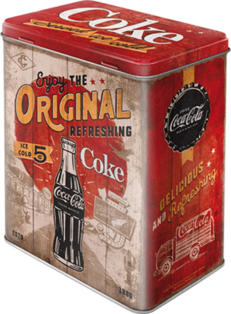 CUTII DEPOZITARE - Cutie metalica L Coca-Cola - Original Coke Highway 66