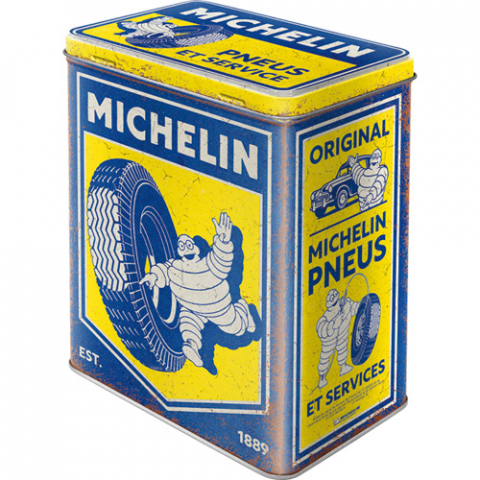 CUTII DEPOZITARE - CUTIE METALICA L Michelin - Vintage