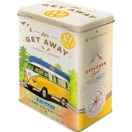CUTII DEPOZITARE - Cutie metalica L Volkswagen Bulli - Let's Get Away - Hai sa o intindem