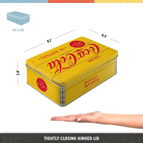 Cutie metalica plata Coca-Cola - Logo Yellow [1]