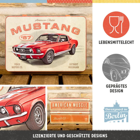 Cutie metalica plata Ford Mustang GT 1967 Red [3]