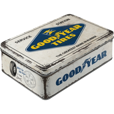 CUTII DEPOZITARE - Cutie metalica plata Goodyear logo