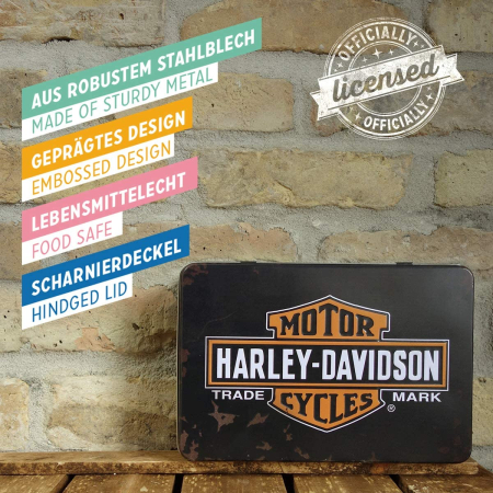 Cutie metalica plata Harley-Davidson Autentic [4]
