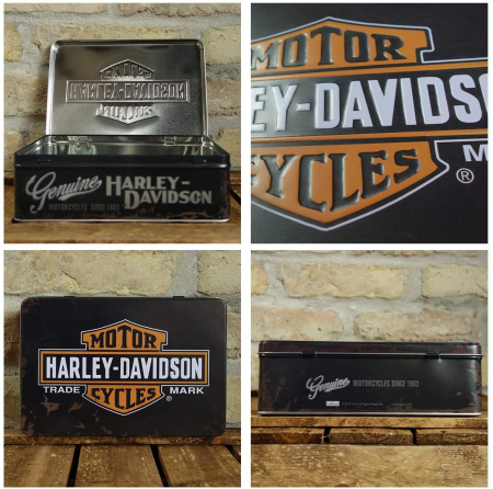 Cutie metalica plata Harley-Davidson Autentic [3]