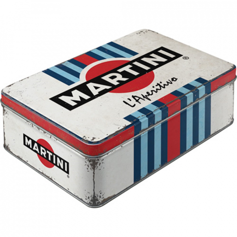 CUTII DEPOZITARE - Cutie metalica plata L Martini Aperitivo - Dungi de Cursa