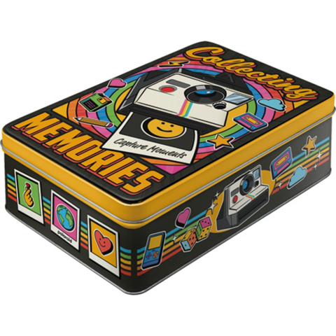 CUTII DEPOZITARE - Cutie metalica plata Polaroid - Collecting Memories