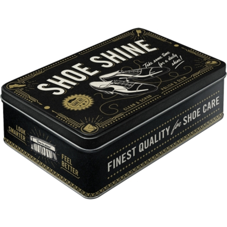 CUTII DEPOZITARE - Cutie metalica plata Shoe Shine - Crema de pantofi