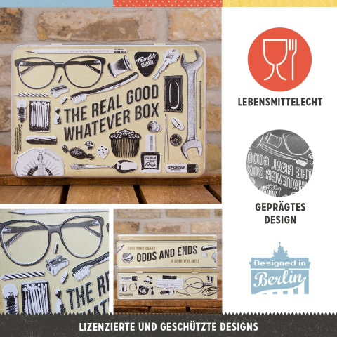 Cutie metalica plata Whatever Odds & Ends Box - Cutia bune pentru te-miri-ce [2]