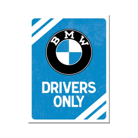 MAGNETI - Magnet 6x8 cm BMW Only Blue - Parcare doar pentru BMW - Albastru