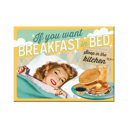 MAGNETI - Magnet 6x8 cm Breakfast in Bed - Micul dejun la pat