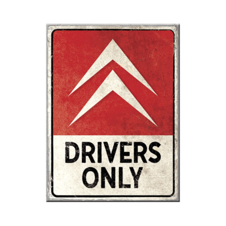 MAGNETI - Magnet 6x8 cm Citroen Drivers Only - Doar pentru soferi de Citroen