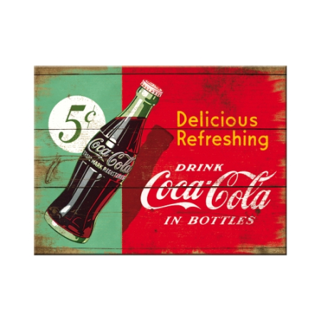MAGNETI - Magnet 6x8 cm Coca-Cola Refreshing Green - Racoritor - Verde