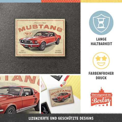 Magnet 6x8 cm Ford Mustang GT 1967 Red - Rosu [2]