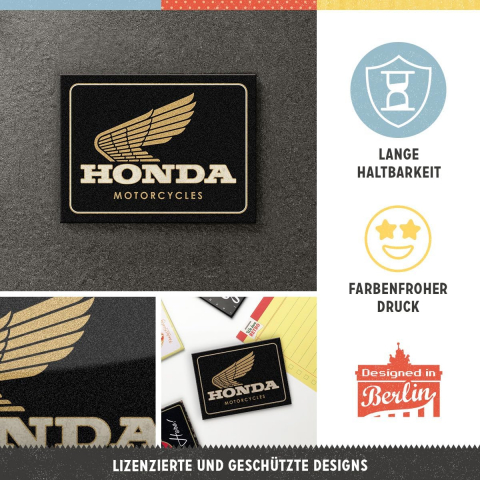 Magnet 6x8 cm Honda MC Motorcycles Gold - Sigla Honda Moto pe Auriu [2]