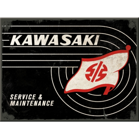 MAGNETI - Magnet 6x8 cm Kawasaki - Tank Logo - Sigla Tank