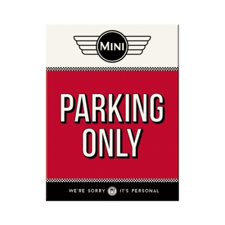MAGNETI - Magnet 6x8 cm Mini - Parking Only - Parcare doar pentru Mini