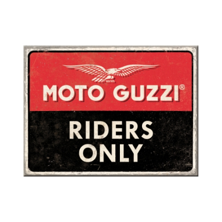 MAGNETI - Magnet 6x8 cm Moto Guzzi - Riders Only - Doar soferi de Moto Guzzi