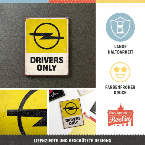 Magnet 6x8 cm Opel Drivers Only - Doar pentru soferi de Opel [2]