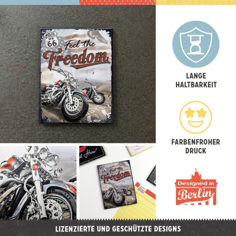 Magnet 6x8 cm Route 66 Freedom - Soseaua 66 - Libertate [2]