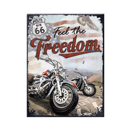 MAGNETI - Magnet 6x8 cm Route 66 Freedom - Soseaua 66 - Libertate