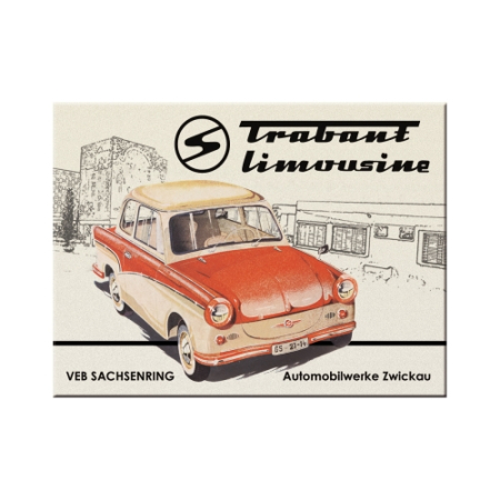 MAGNETI - 	Magnet 6x8 cm Trabant Limousine