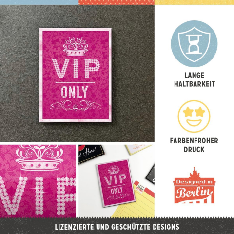 Magnet 6x8 cm VIP Only pink - VIP Exclusiv - Roz [2]
