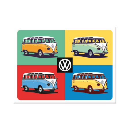 MAGNETI - Magnet 6x8 cm VW Bulli - Pop Art