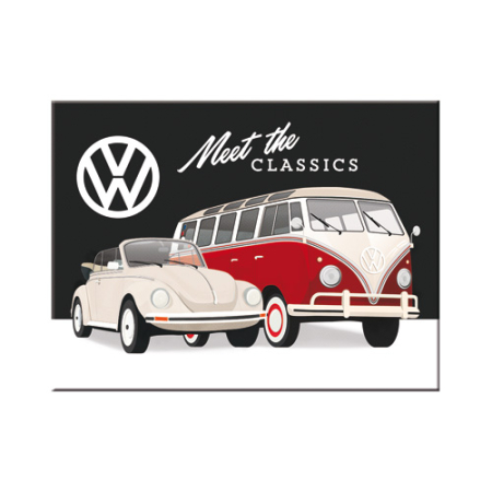 MAGNETI - Magnet 6x8 cm VW - Meet The Classics - Faceti cunostiinta cu Clasicii