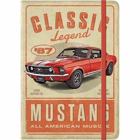 Agenda A5 - Notebook Ford Mustang - Classic Legend - Legenda Clasica
