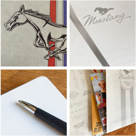 Notebook Ford Mustang Horse & Stripes Logo - Sigla cu cal si dungi [3]