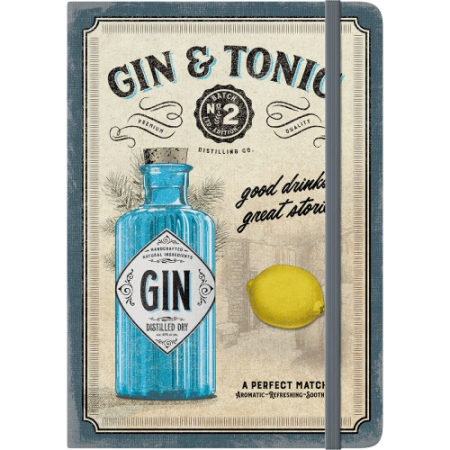 Agenda A5 - Notebook - Gin & Tonic - Drinks & Stories - Bautura si Povesti